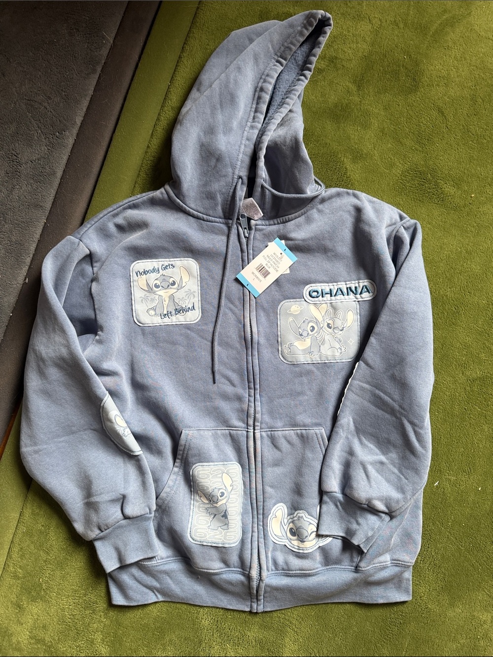 Disney Light Blue Lilo & Stitch Zip-Up Hoodie